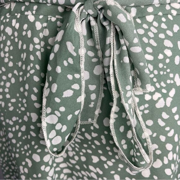 Emerald Sundae Jr. Short Sleeve Dots Fit + Flare Tiered Short Mini Dress Size 9 - Picture 6 of 8